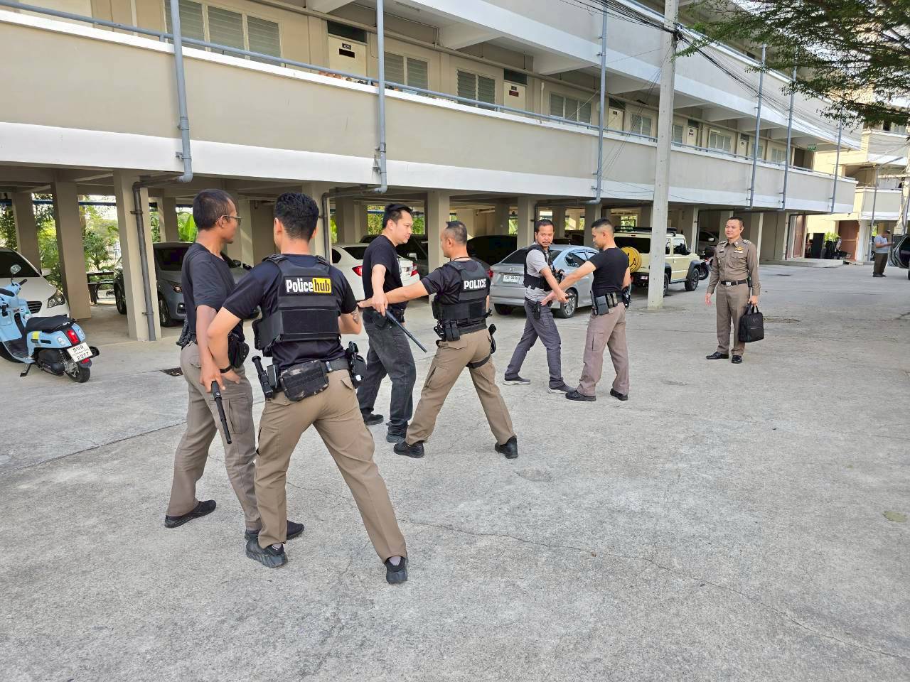 สภ.หนองปรือ จัดฝึกประจำสัปดาห์ 