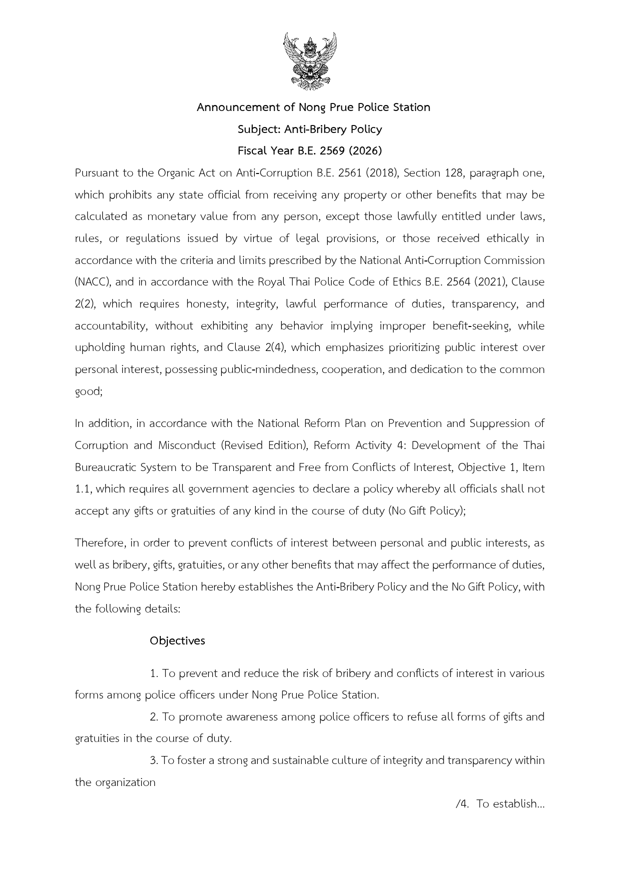 Anti-Bribery Policy Page 1