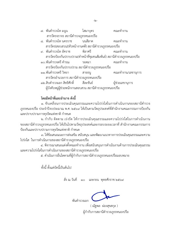 มอบหมายผู้รับผิดชอบ